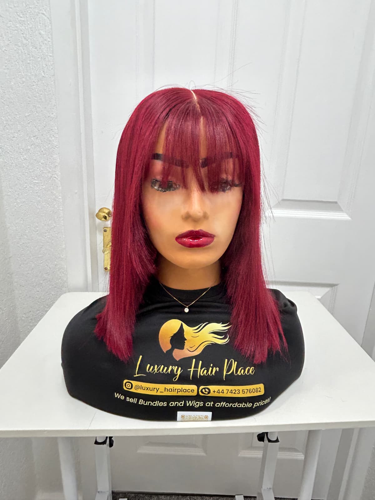 Burgundy Bob Wig - Bold Color