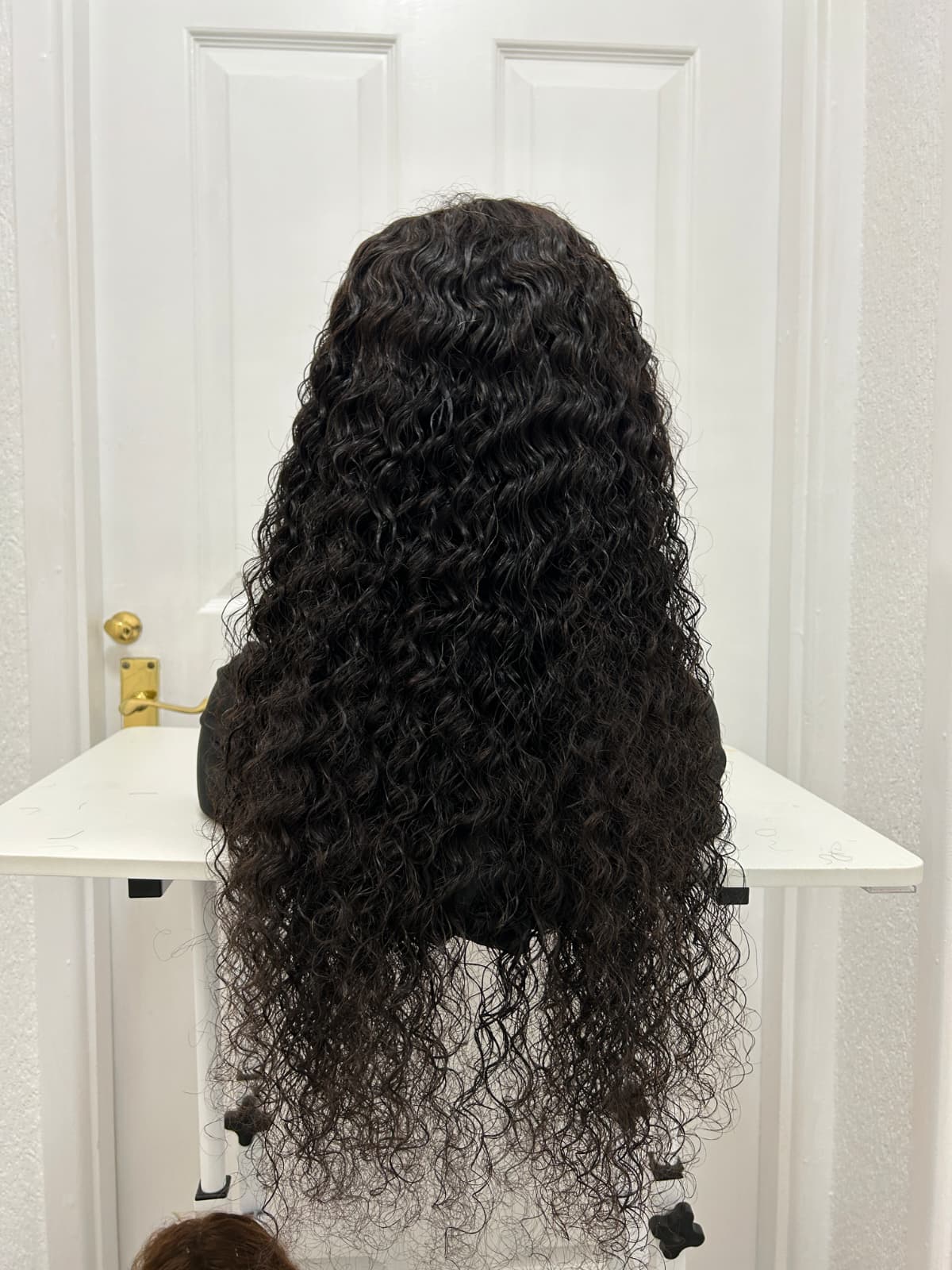 Curly Wig Back View - Full Volume Display